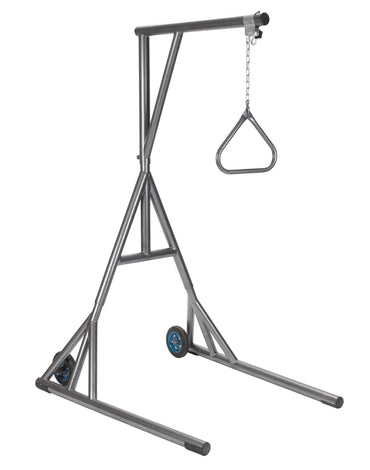 Drive Medical 13039SV Heavy Duty Trapeze with Base and Wheels, Silver Vein